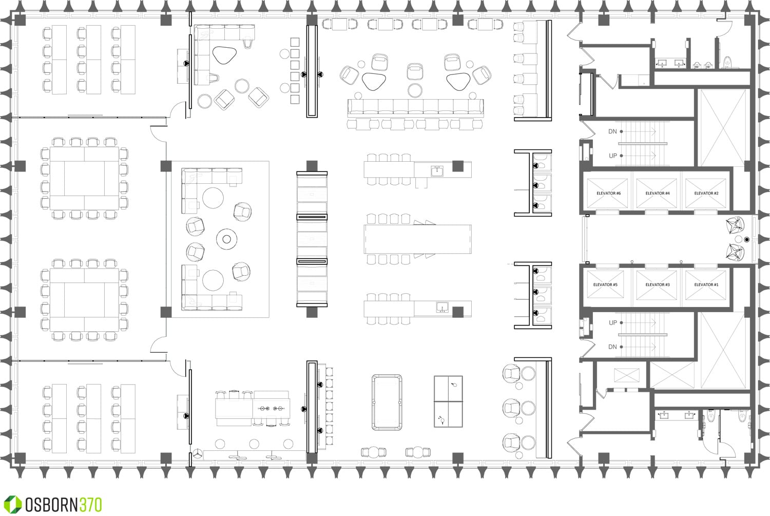 amenity level floorplan